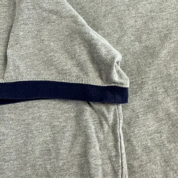 Disney Shirt Mens Large Gray Blue Mickey Mouse Ringer Short Sleeve Walt Disney - Picture 8 of 9